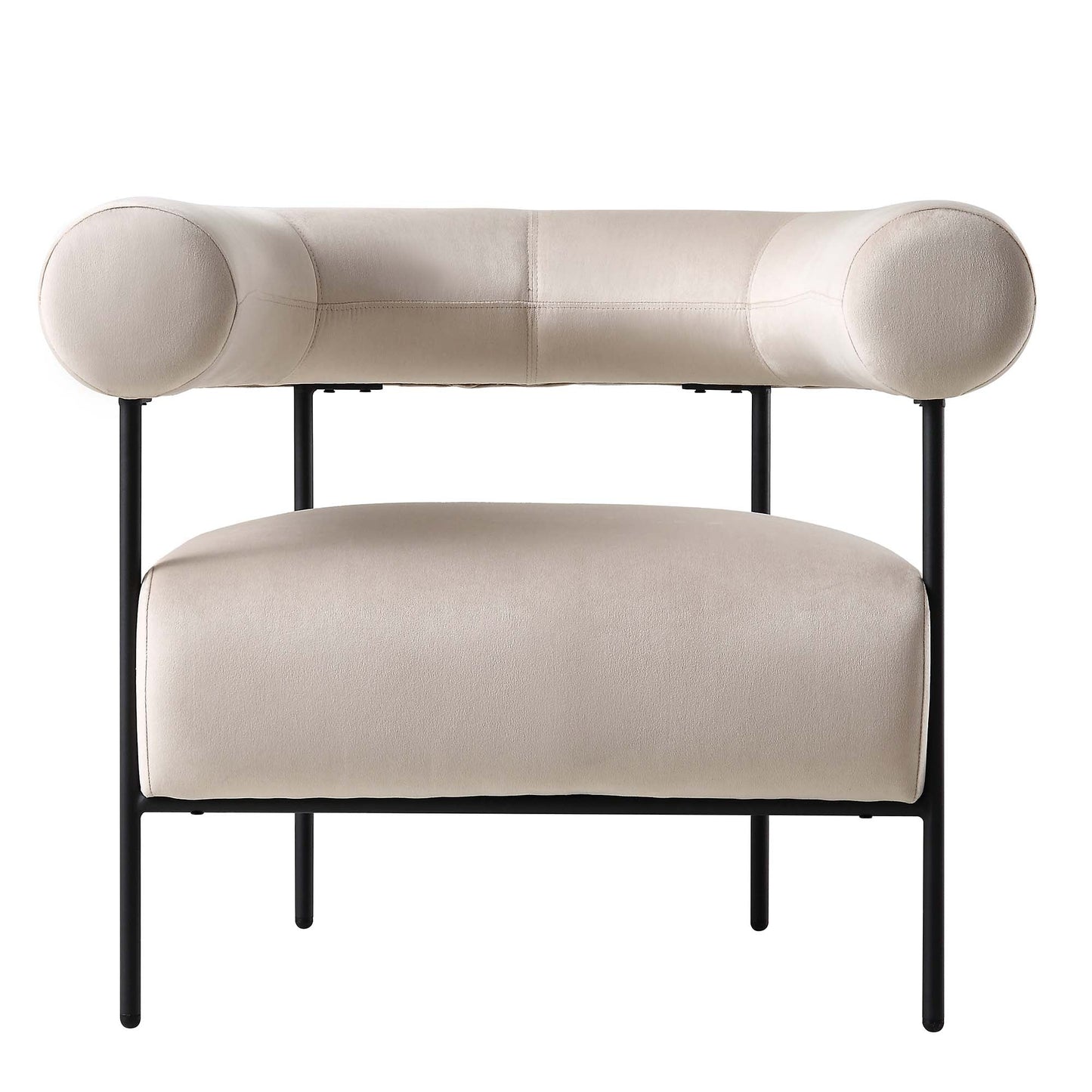 Fauteuil Fulbourn en velours champagne