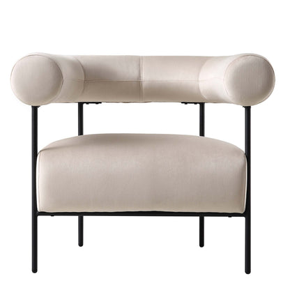 Fauteuil Fulbourn en velours champagne