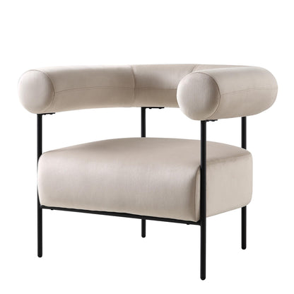 Fauteuil Fulbourn en velours champagne
