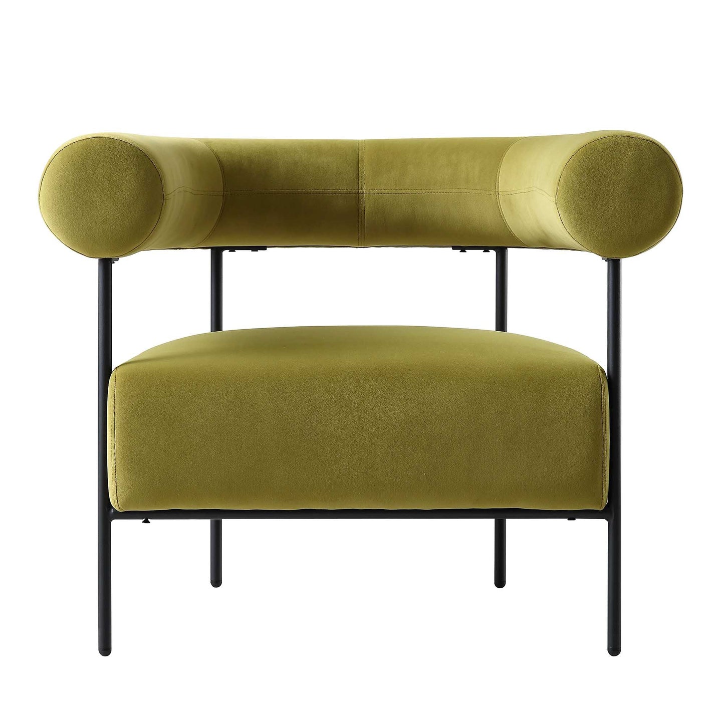 Fauteuil Fulbourn en velours vert olive