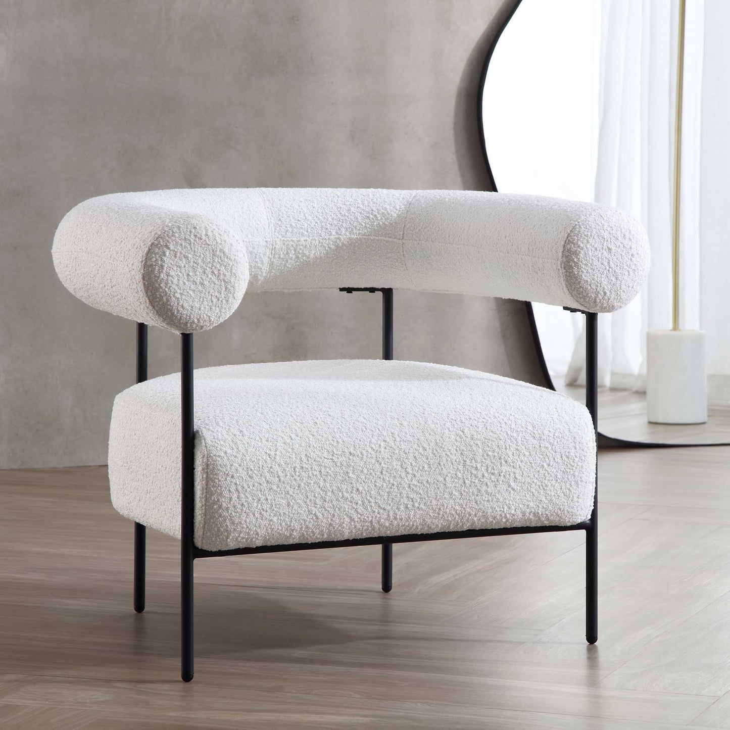 Fauteuil Fulbourn Boucle Blanc