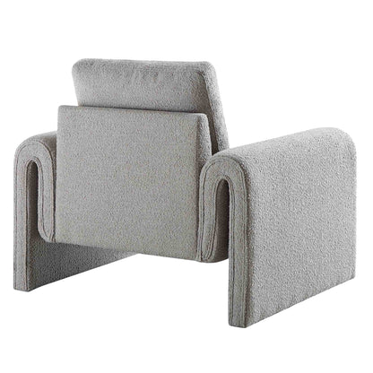 Fauteuil incurvé Hampstead gris Boucle