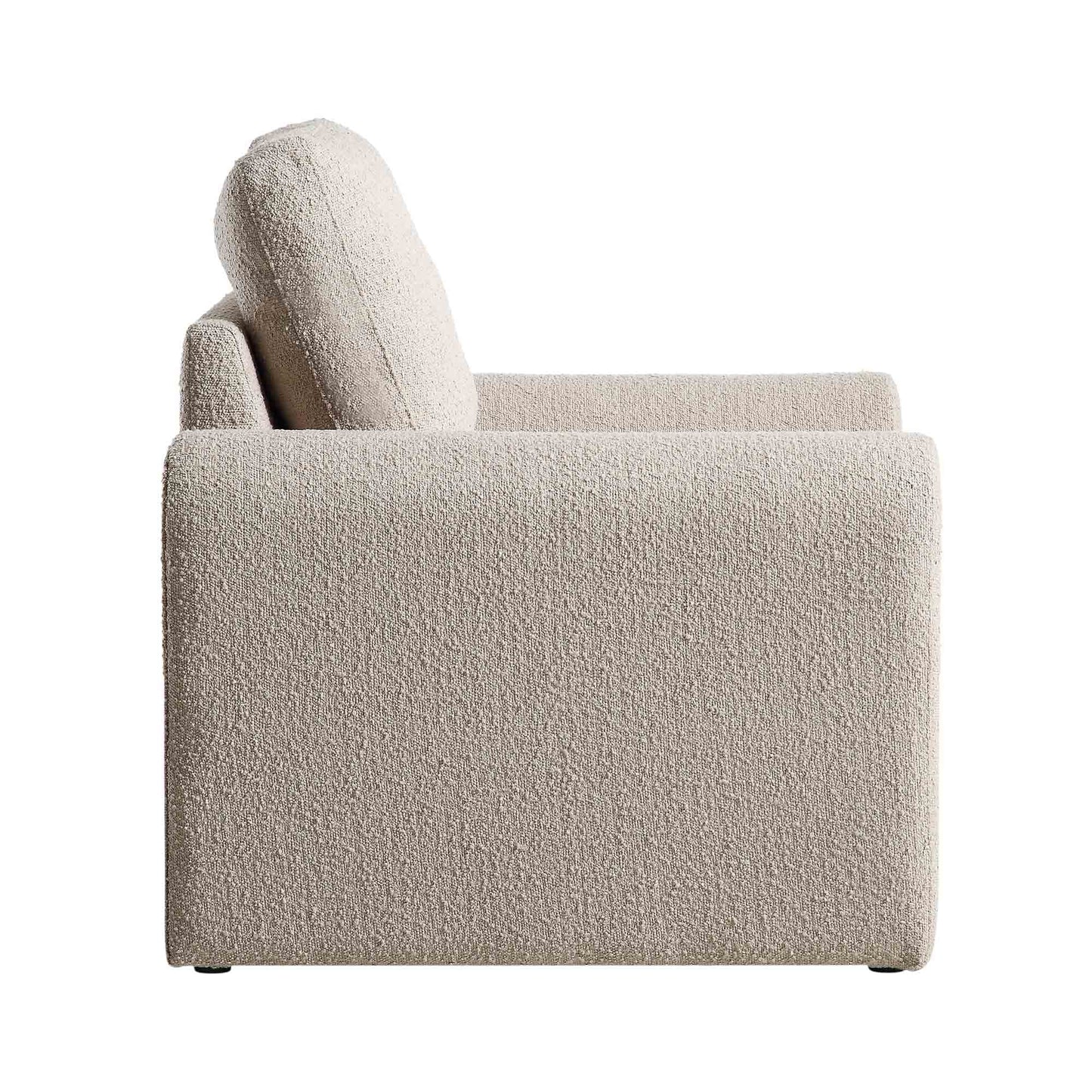 Fauteuil incurvé Hampstead Taupe Boucle
