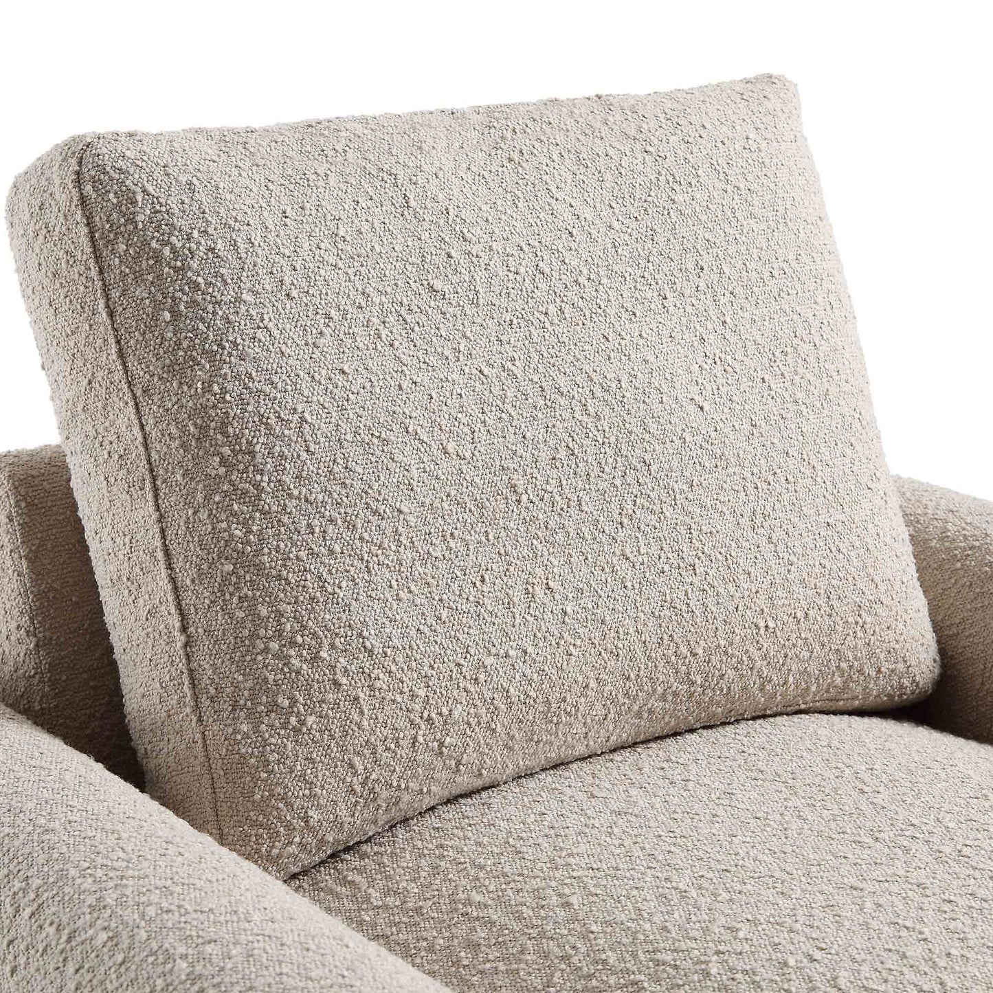 Fauteuil incurvé Hampstead Taupe Boucle