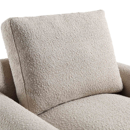 Fauteuil incurvé Hampstead Taupe Boucle
