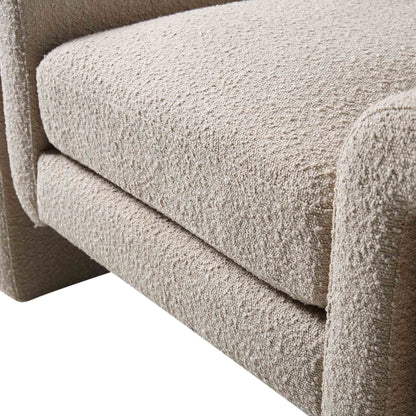 Fauteuil incurvé Hampstead Taupe Boucle