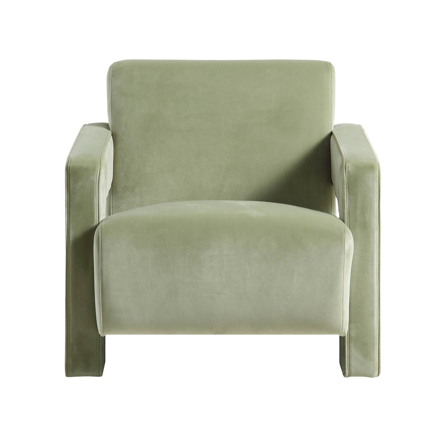 Fauteuil sculptural Brompton, velours lichen