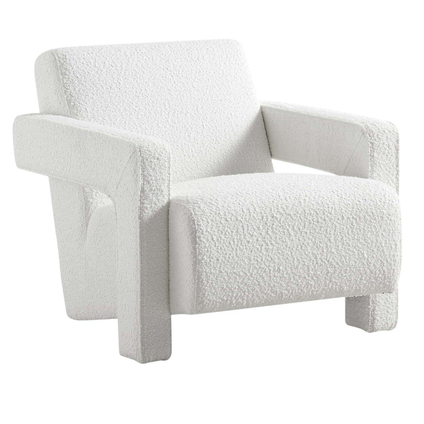 Fauteuil sculptural Brompton, Boucle blanche