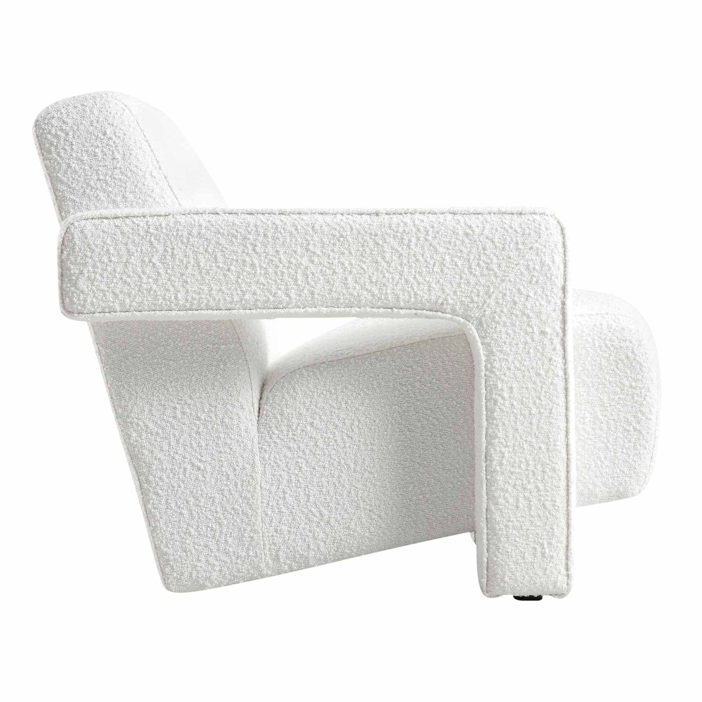Fauteuil sculptural Brompton, Boucle blanche