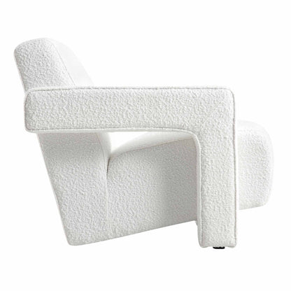 Fauteuil sculptural Brompton, Boucle blanche