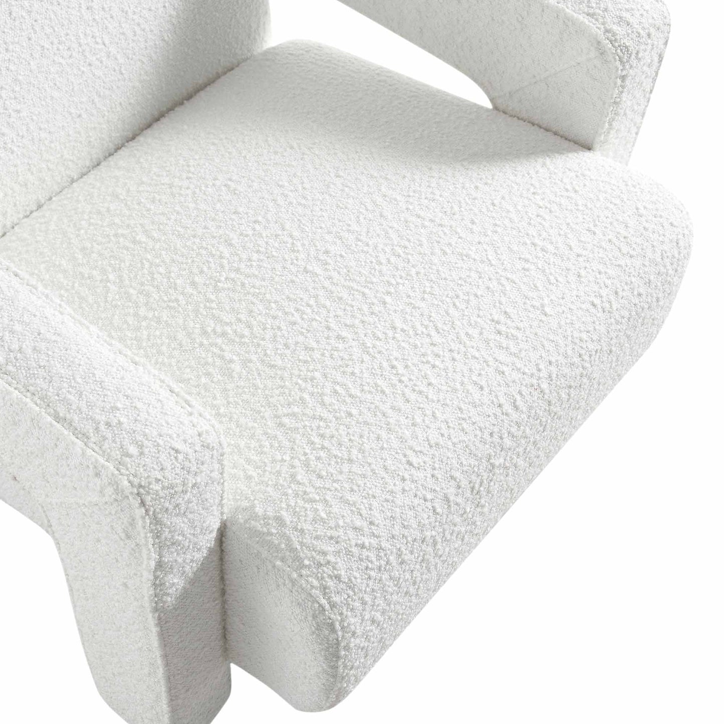 Fauteuil sculptural Brompton, Boucle blanche