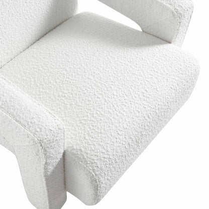 Fauteuil sculptural Brompton, Boucle blanche