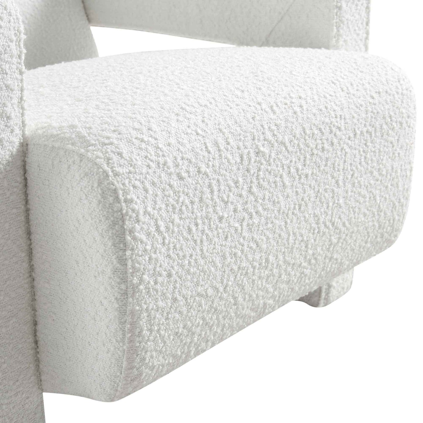 Fauteuil sculptural Brompton, Boucle blanche