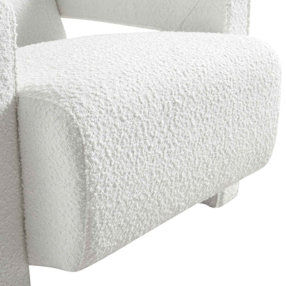 Fauteuil sculptural Brompton, Boucle blanche