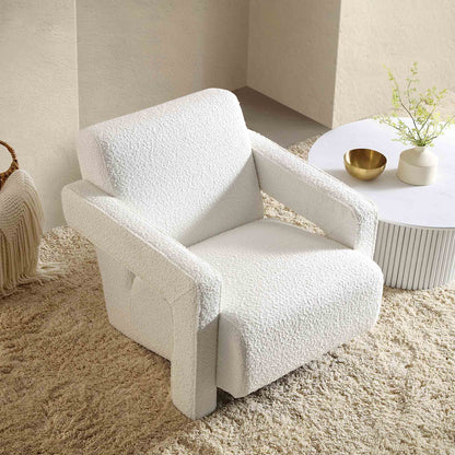 Fauteuil sculptural Brompton, Boucle blanche