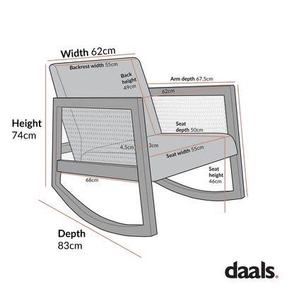 Fauteuil Fyne Sage en lin mélangé à rayures et chêne naturel avec accoudoirs en rotin