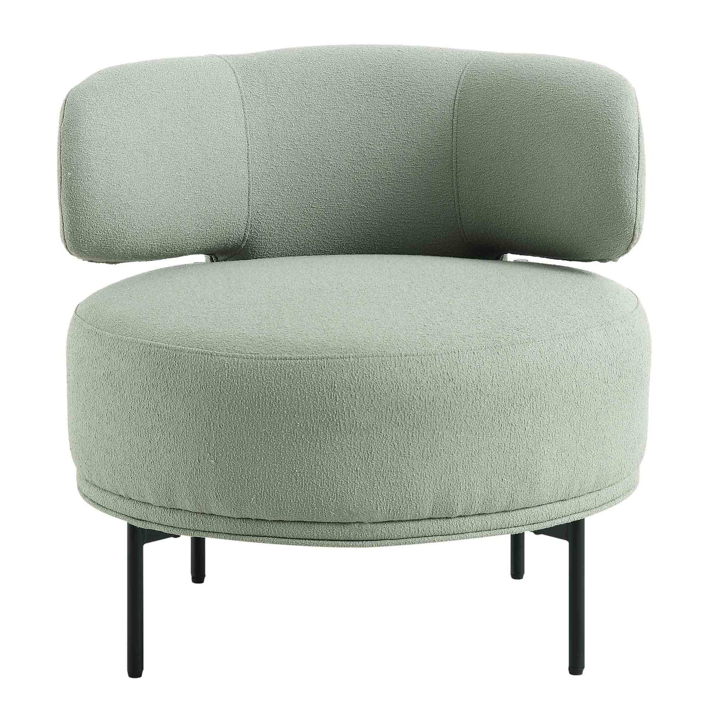 Fauteuil d'appoint à oreilles bouclées vert sauge de Penn