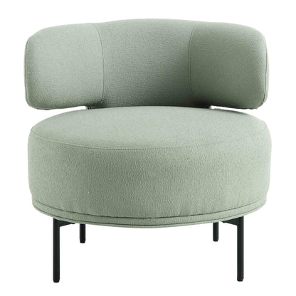 Fauteuil d'appoint à oreilles bouclées vert sauge de Penn