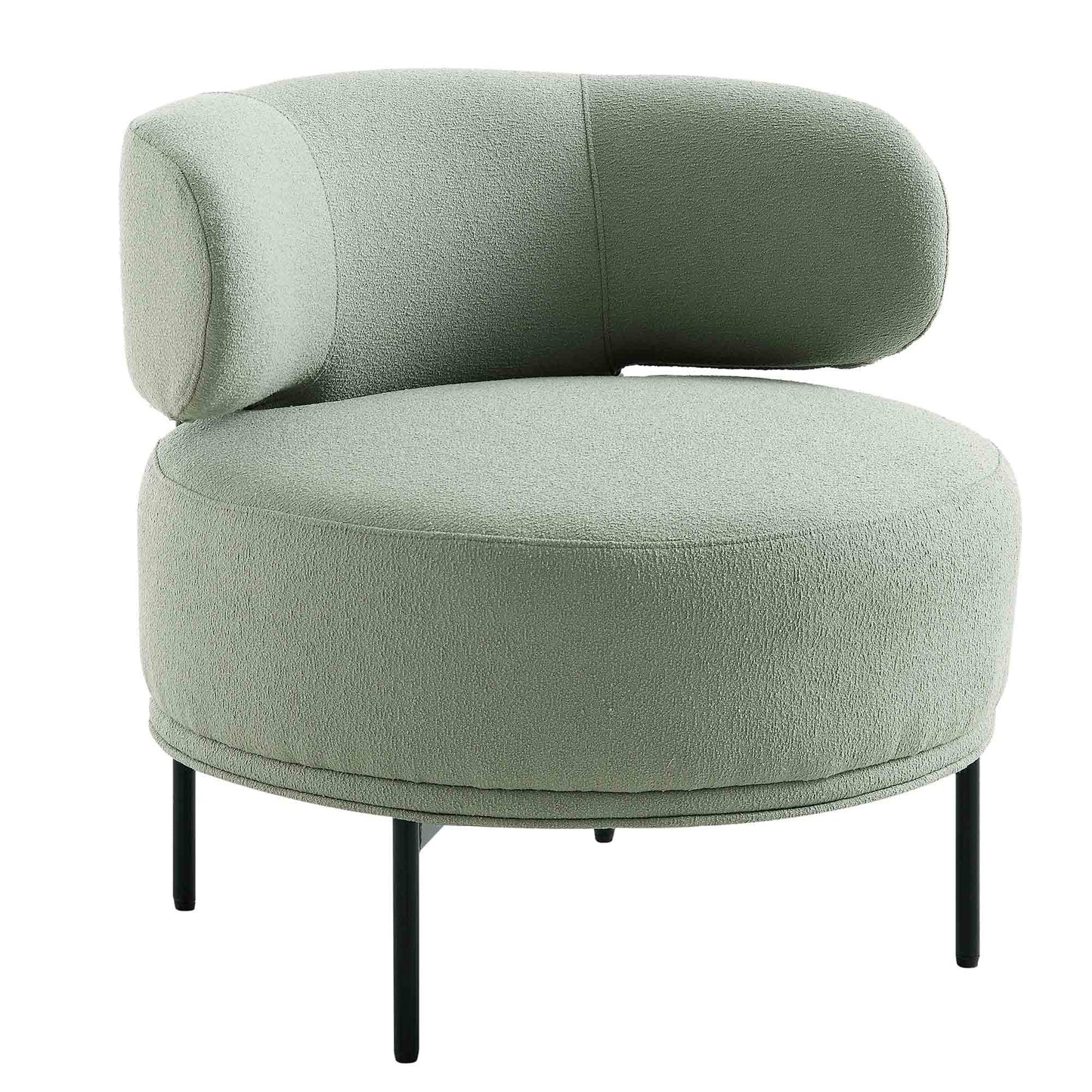 Fauteuil d'appoint à oreilles bouclées vert sauge de Penn