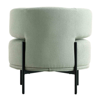 Fauteuil d'appoint à oreilles bouclées vert sauge de Penn