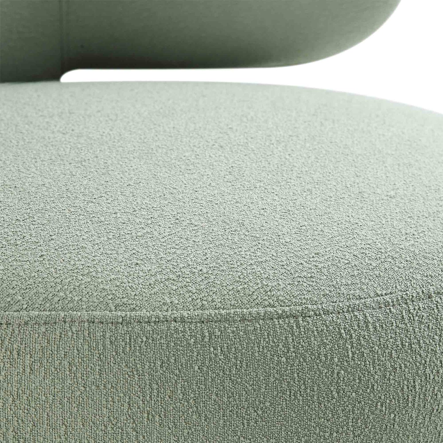 Fauteuil d'appoint à oreilles bouclées vert sauge de Penn