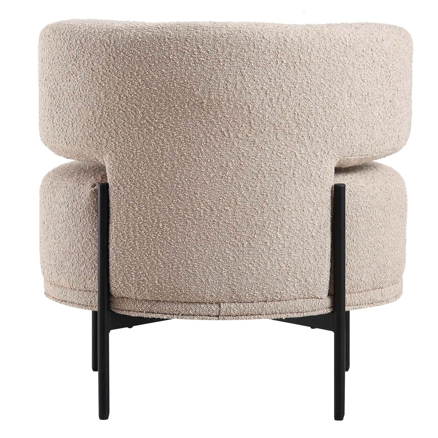Fauteuil d'appoint à oreilles Penn Taupe Boucle