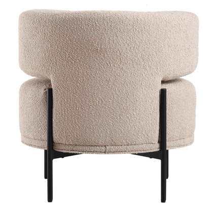 Fauteuil d'appoint à oreilles Penn Taupe Boucle