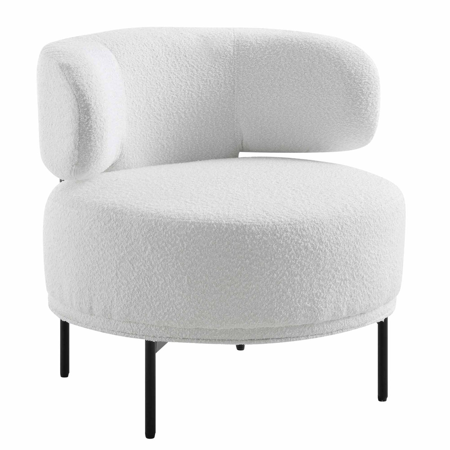 Fauteuil d'appoint à oreilles Penn White Boucle