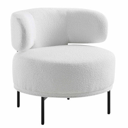 Fauteuil d'appoint à oreilles Penn White Boucle