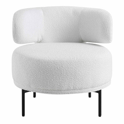 Fauteuil d'appoint à oreilles Penn White Boucle
