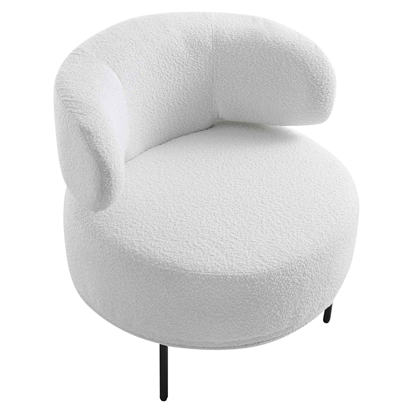 Fauteuil d'appoint à oreilles Penn White Boucle