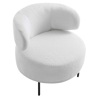 Fauteuil d'appoint à oreilles Penn White Boucle