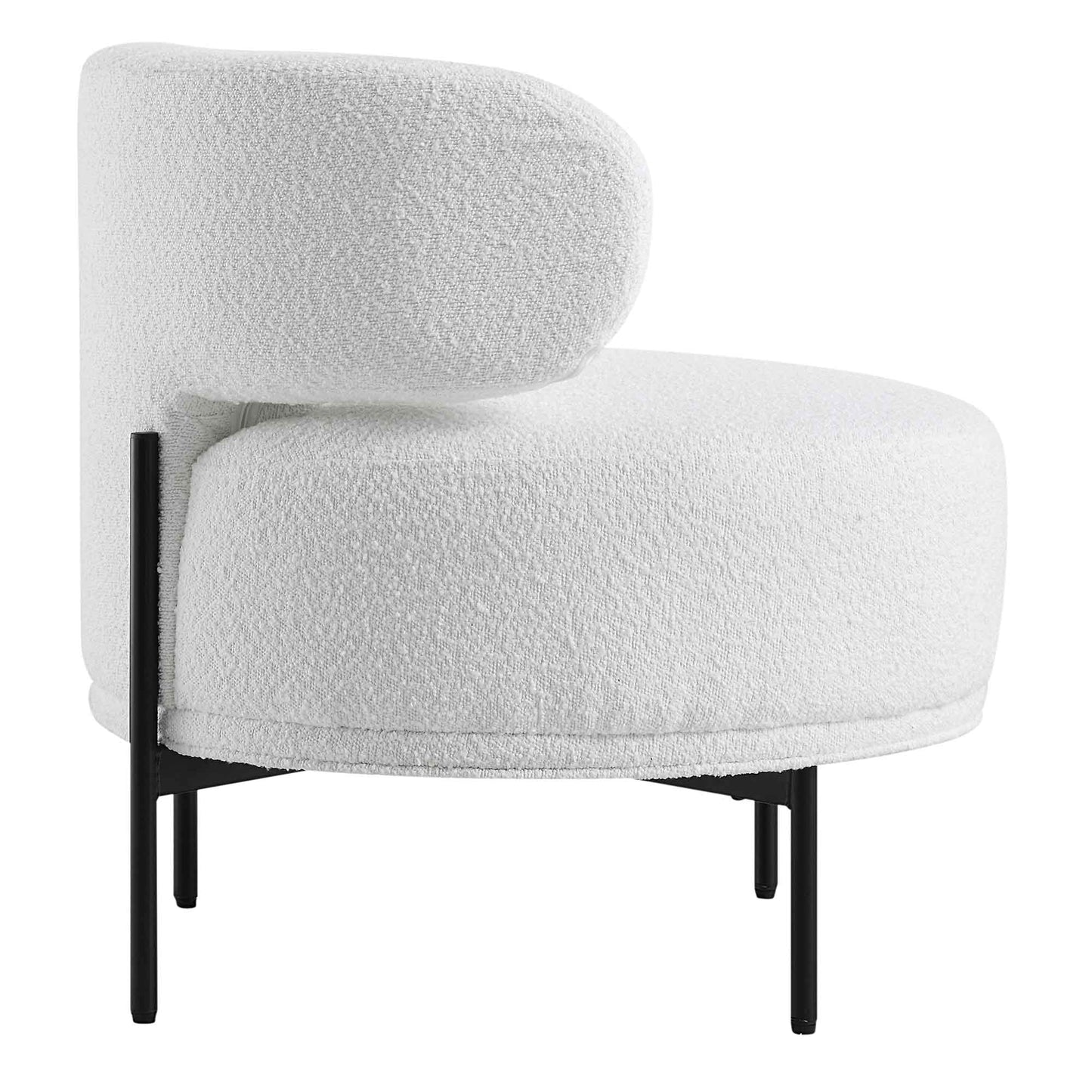 Fauteuil d'appoint à oreilles Penn White Boucle