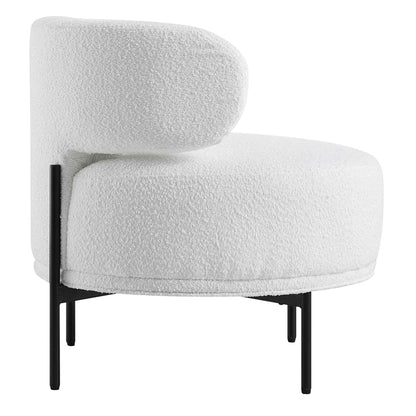 Fauteuil d'appoint à oreilles Penn White Boucle