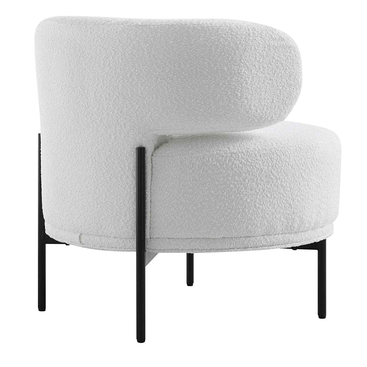 Fauteuil d'appoint à oreilles Penn White Boucle