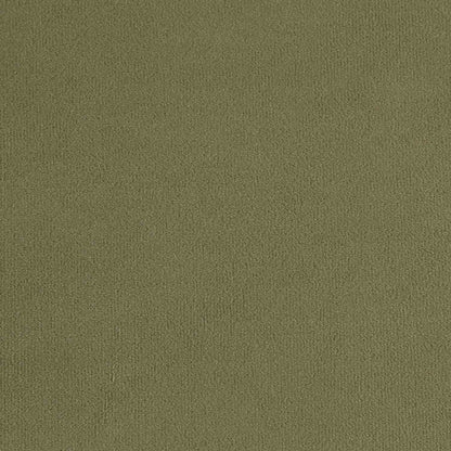 Canapé 3 places Brigette en velours vert olive avec pieds à roulettes en laiton antique