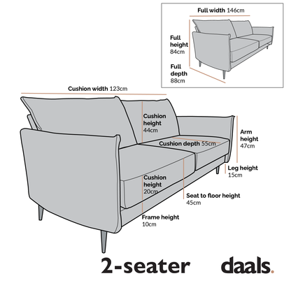 Canapé en tissu bleu lin Bari