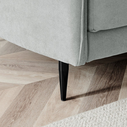 Canapé Bari en tissu brossé gris clair