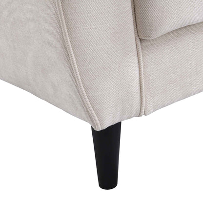 Canapé-lit 3 places avec rangement en tissu tissé beige Latimer