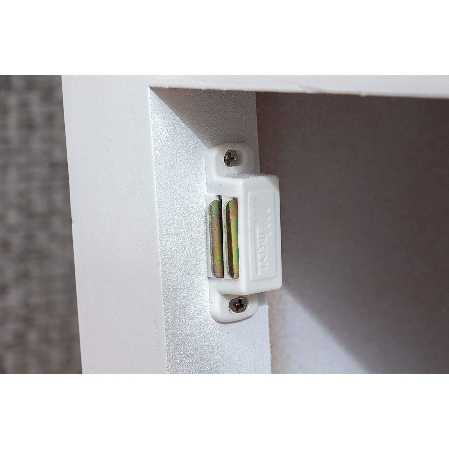 Table de chevet en bois blanc à 1 porte et 1 tiroir