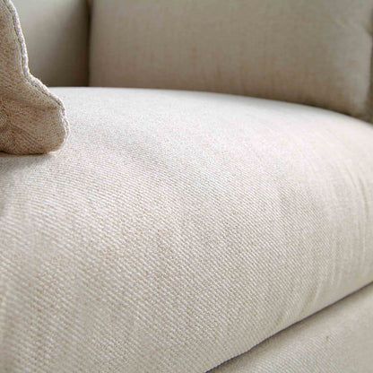 Canapé modulable Byron Pillow Edge en tissu beige, méridienne 1 place