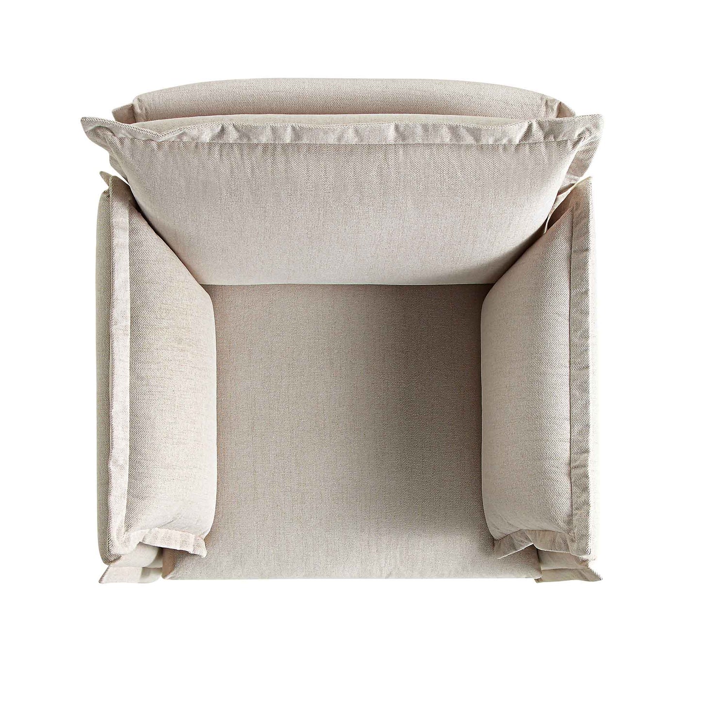 Canapé modulable Byron Pillow Edge en tissu beige, 1 place