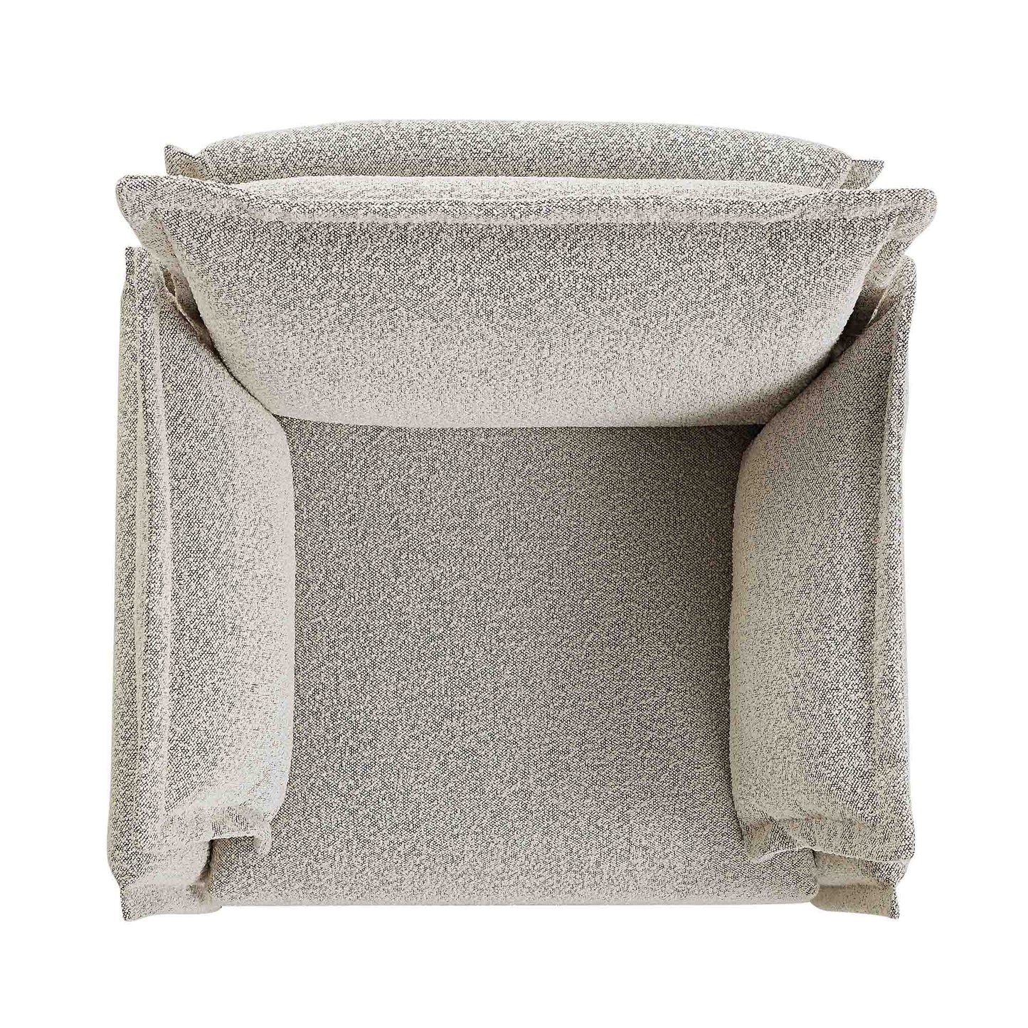 Canapé modulable Byron Pillow Edge Mist Grey Boucle, 1 place