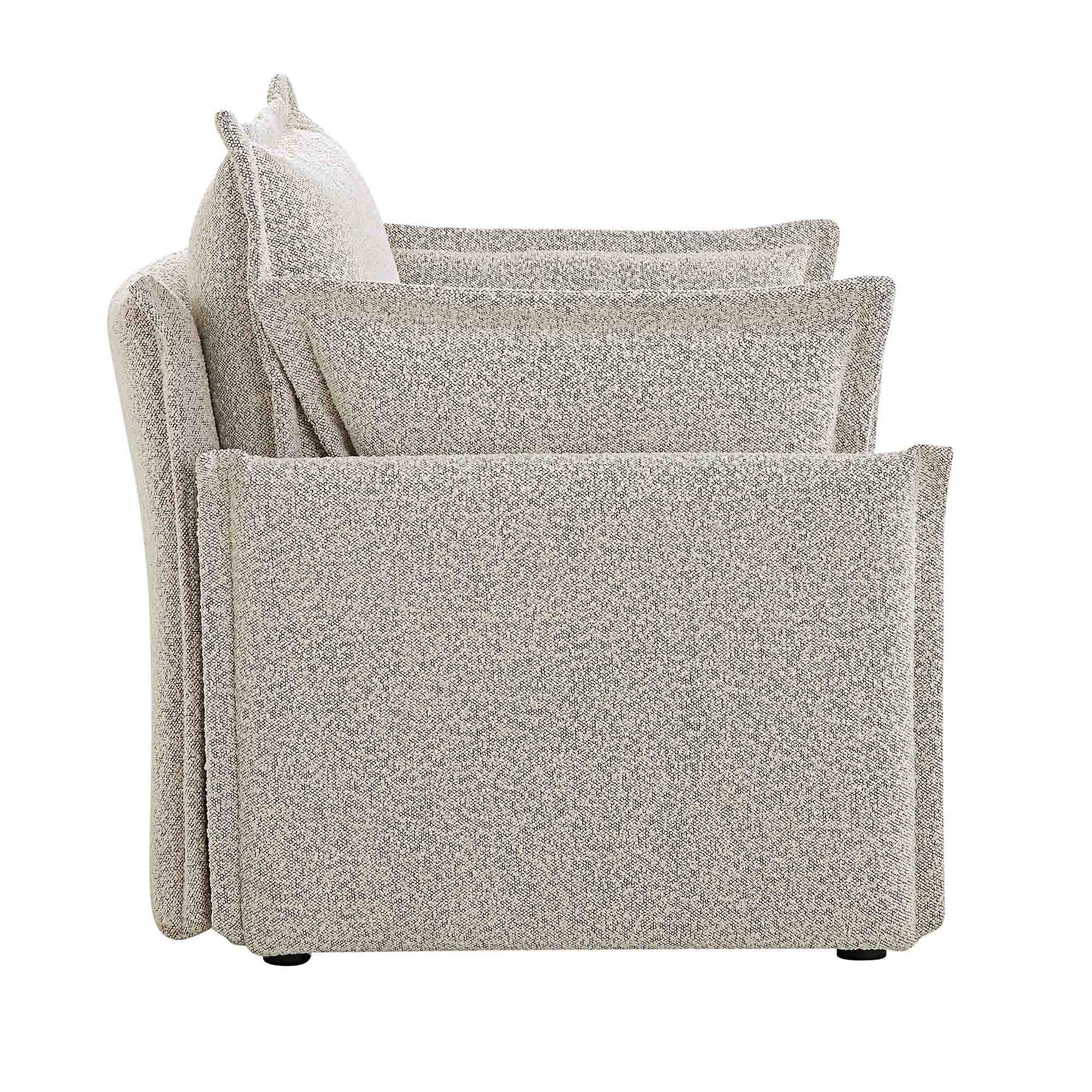 Canapé modulable Byron Pillow Edge Mist Grey Boucle, 1 place