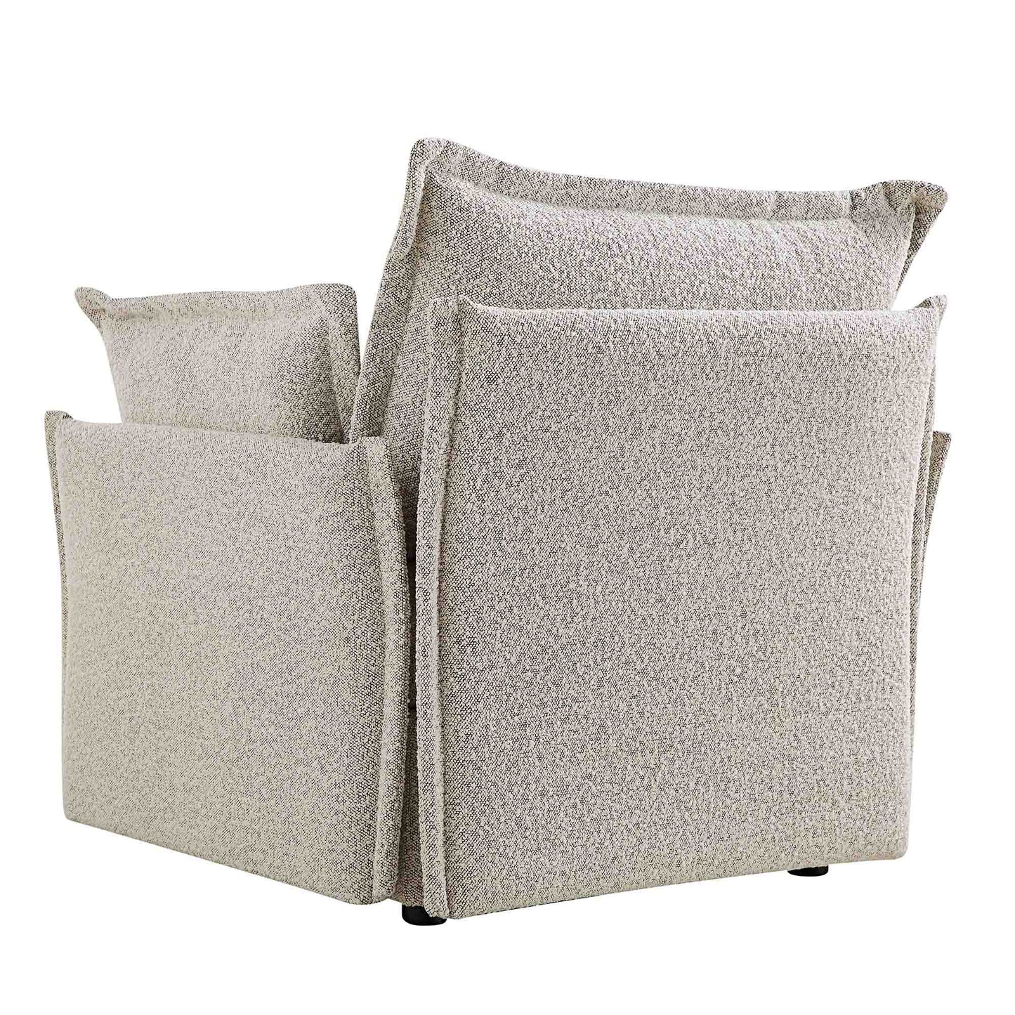 Canapé modulable Byron Pillow Edge Mist Grey Boucle, 1 place