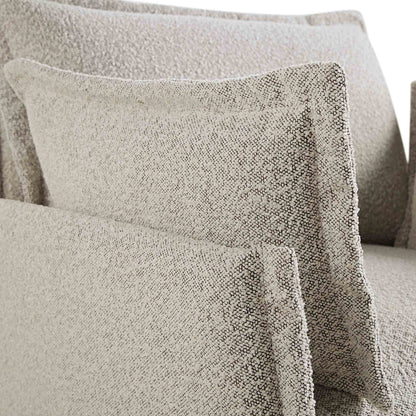 Canapé modulable Byron Pillow Edge Mist Grey Boucle, 1 place