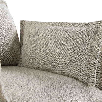 Canapé modulable Byron Pillow Edge Mist Grey Boucle, 2 places