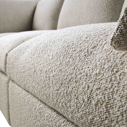 Canapé d'angle modulaire 5 places Byron Pillow Edge Mist Grey Boucle