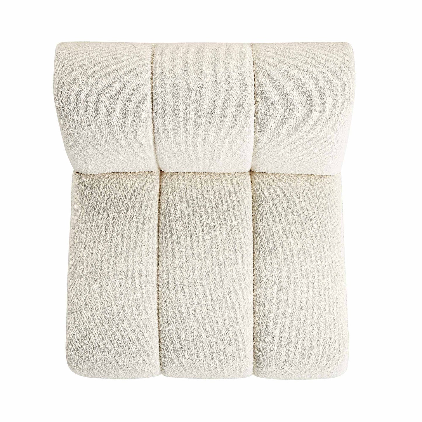 Canapé Modulable Granvia Ecru Boucle, Canapé 1 Place sans Accoudoirs