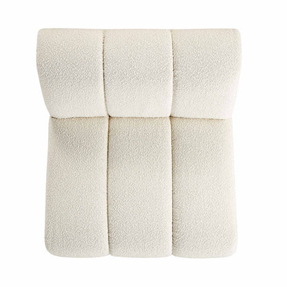 Canapé Modulable Granvia Ecru Boucle, Canapé 1 Place sans Accoudoirs